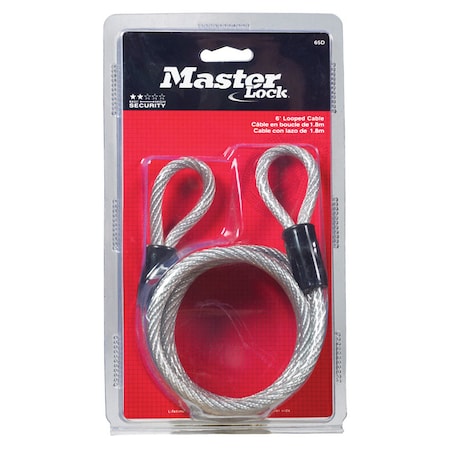 Master Lock Master Lock 1/4 in. D X 72 in. L Vinyl Coated Steel Coiled Cable 65DPK2